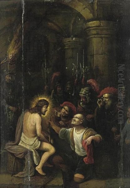 The Mocking Of Christ Oil Painting by Frans II Francken