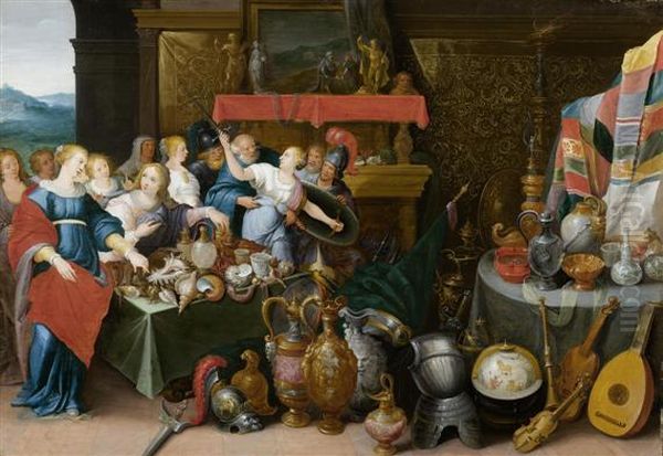 Achilles Amongst The Daughters Of Lykomedes Oil Painting by Frans II Francken