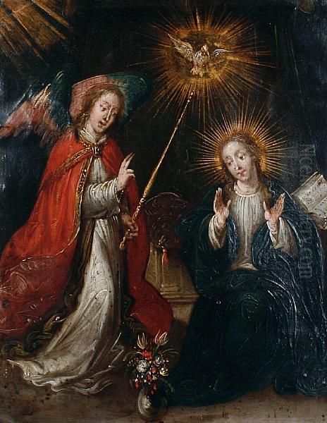 The Annunciation Oil Painting by Frans II Francken