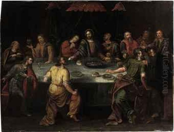 The Last Supper Oil Painting by Frans II Francken