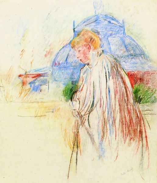 At The Exposition Palace Oil Painting by Berthe Morisot