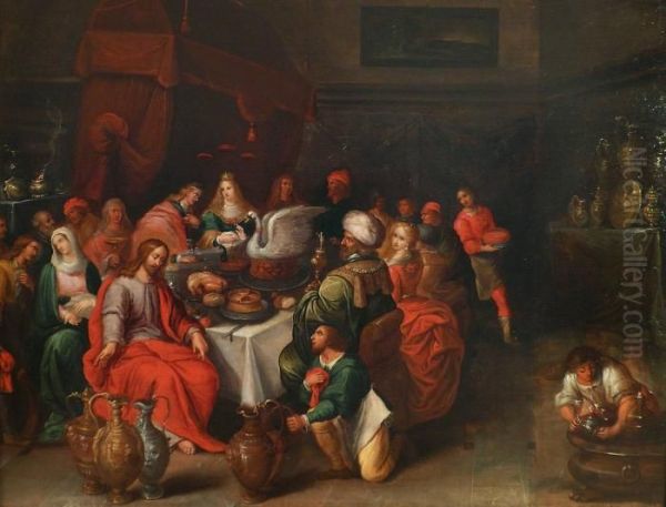 Les Noces
De Cana Oil Painting by Frans II Francken