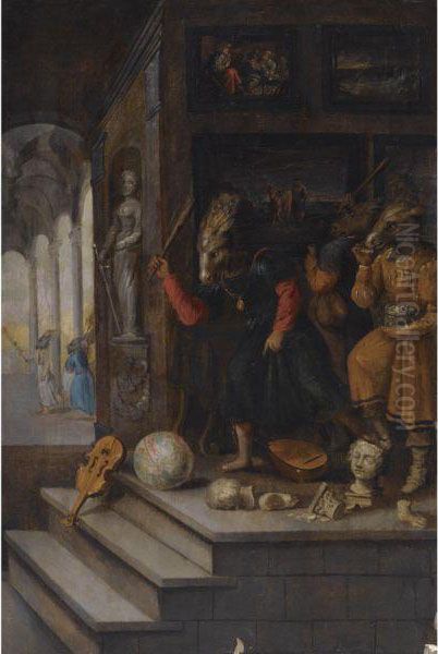 An Allegory Of The Iconoclasm Oil Painting by Frans II Francken