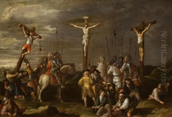 La Crucifixion Oil Painting by Frans II Francken