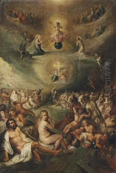 The Day Of Judgement Oil Painting by Frans II Francken