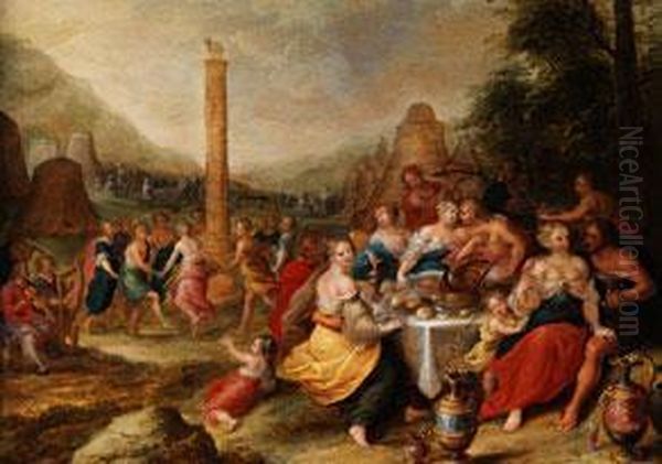 Der Tanz Um Das Goldene Kalb Oil Painting by Frans II Francken