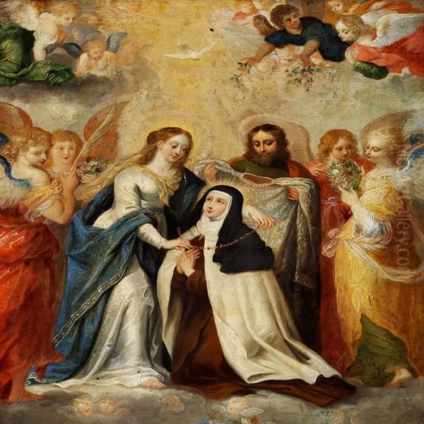 The Revelation Of The Holy Teresa Of Avila Oil Painting by Frans II Francken