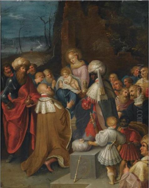 The Adoration Of The Magi Oil Painting by Frans II Francken