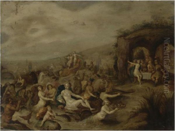 The Triumph Of Neptune And Amphitrite Oil Painting by Frans II Francken