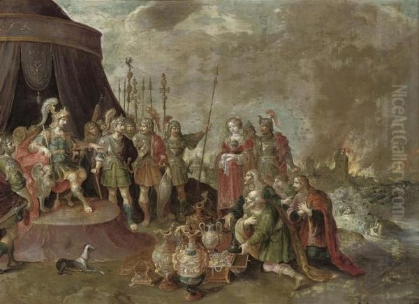 The Continence Of Scipio Oil Painting by Frans II Francken