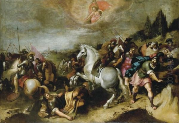 La Conversion De Saint-paul Oil Painting by Frans II Francken