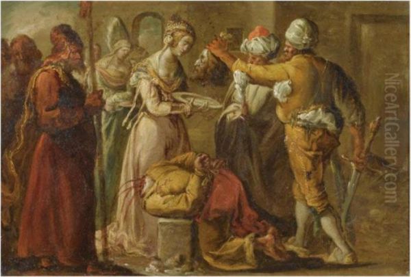 The Beheading Of Saint John The Baptist Oil Painting by Frans II Francken