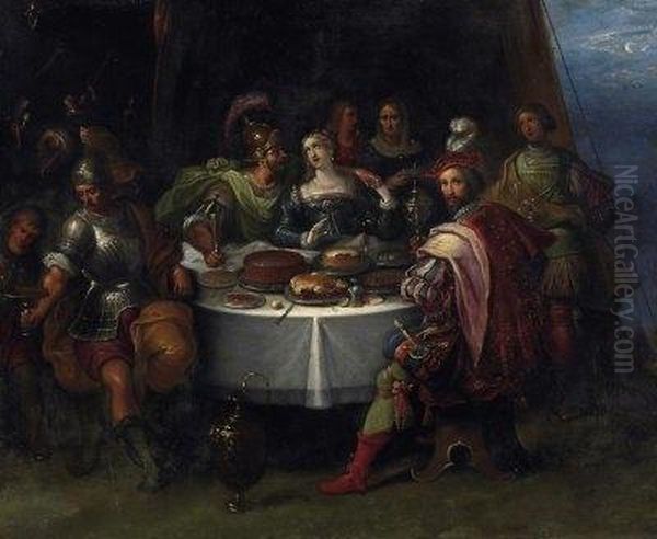 The Banquet Oil Painting by Frans II Francken