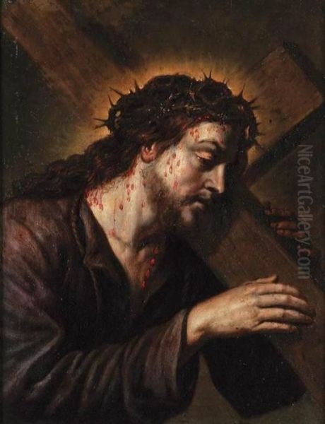 Christ Carrying The Cross Oil Painting by Frans II Francken