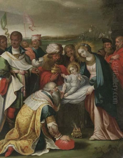 The Adoration Of The Magi Oil Painting by Frans II Francken