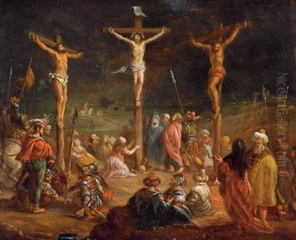 La Crocifissione Di Cristo Oil Painting by Frans II Francken