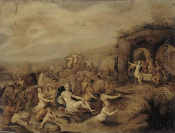 The Triumph Of Amphitrite Oil Painting by Frans II Francken