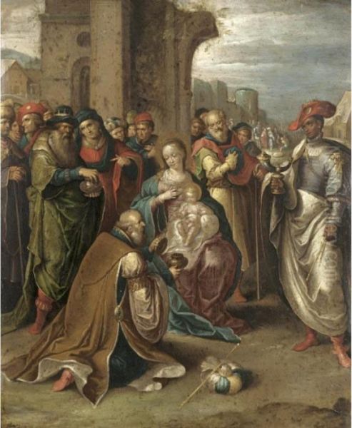 The Adoration Of The Magi Oil Painting by Frans II Francken