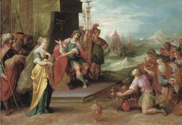 The Continence Of Scipio Oil Painting by Frans II Francken