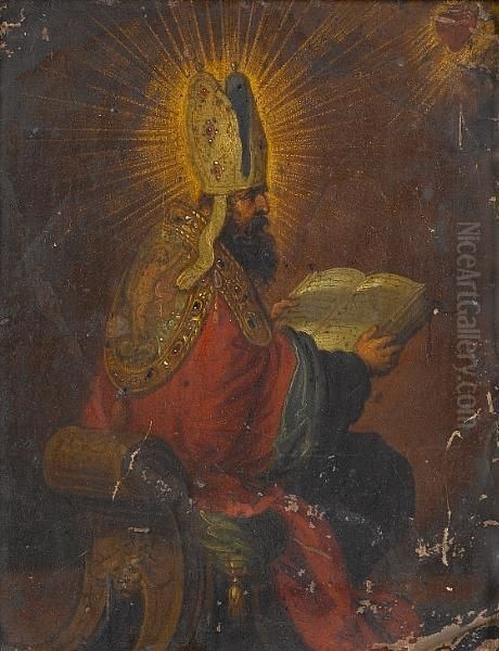 Saint Augustine Oil Painting by Frans II Francken