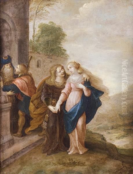 The Visitation Oil Painting by Frans II Francken