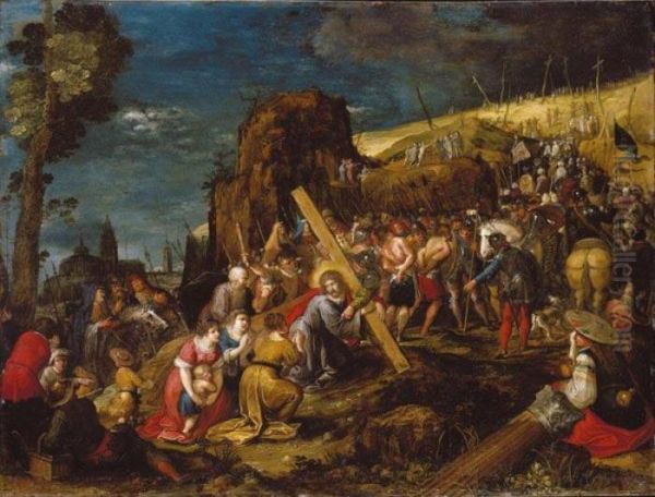 Christ On The Way To Calvary Oil Painting by Frans II Francken