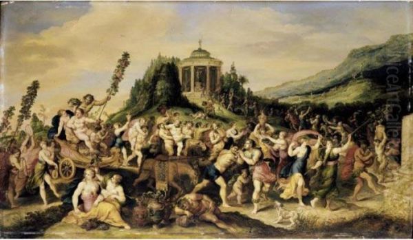 The Triumph Of Bacchus Oil Painting by Frans II Francken