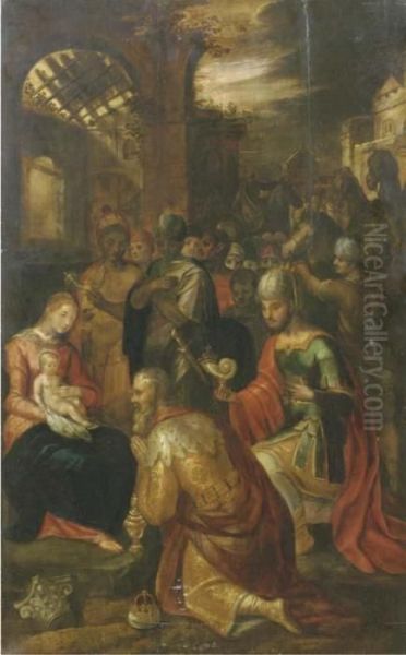 The Adoration Of The Magi Oil Painting by Frans II Francken