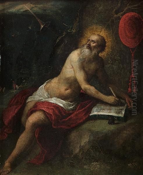 Saint Jerome Oil Painting by Frans II Francken