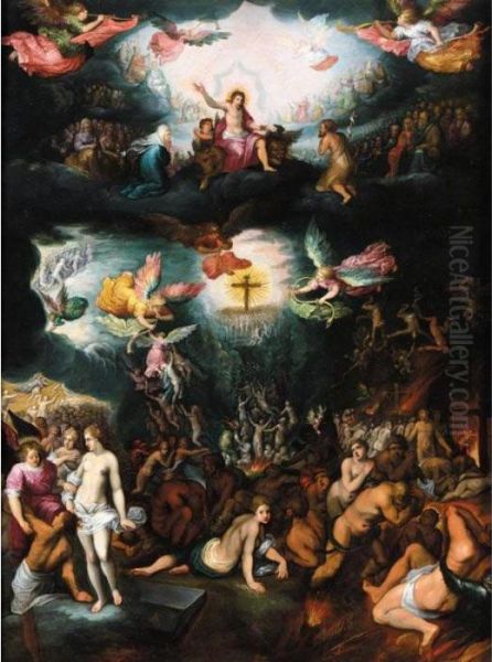 The Last Judgement Oil Painting by Frans II Francken