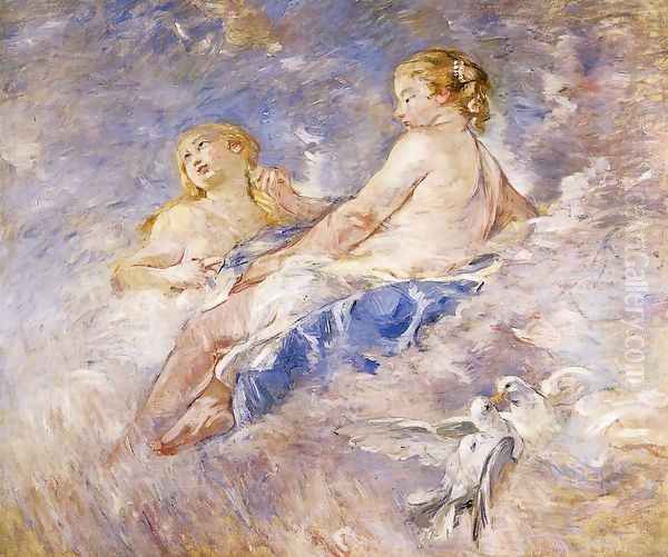 Venus At The Forge Of Vulcan (after Boucher) Oil Painting by Berthe Morisot