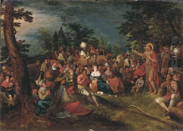 The Predication Of The Baptist Oil Painting by Frans II Francken