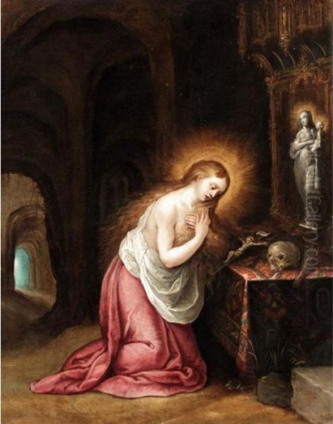 St. Mary Magdalene Oil Painting by Frans II Francken