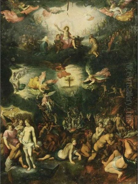 The Last Judgement Oil Painting by Frans II Francken