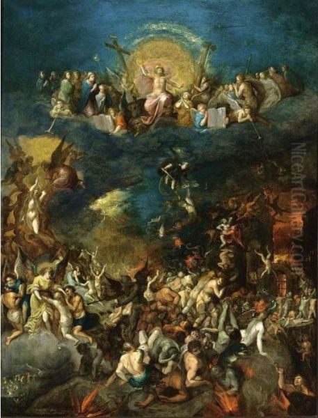 The Last Judgement Oil Painting by Frans II Francken