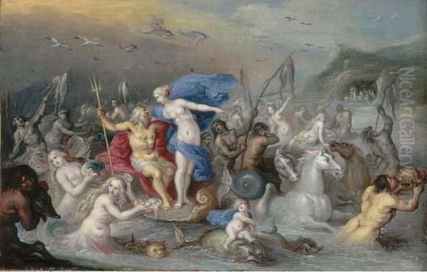 The Triumph Of Neptune And Amphitrite Oil Painting by Frans II Francken