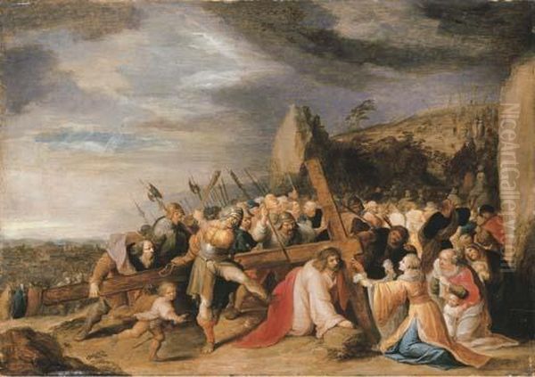 The Way To Calvary Oil Painting by Frans II Francken