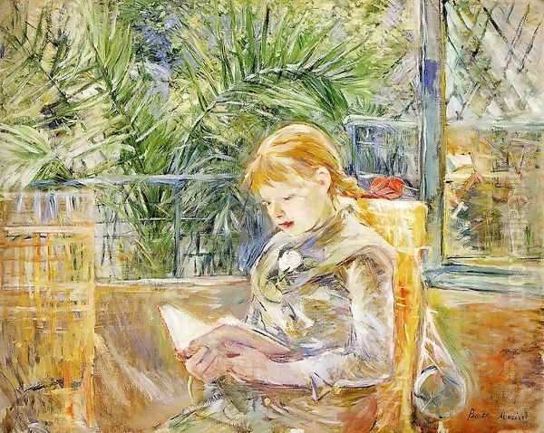 Reading Oil Painting by Berthe Morisot