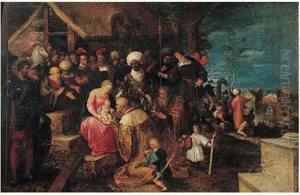 Adoration Des Mages Oil Painting by Frans II Francken