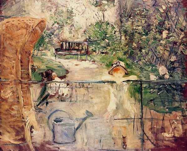 The Basket Chair Oil Painting by Berthe Morisot