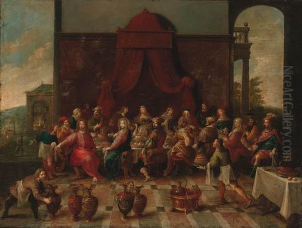 The Marriage Feast At Cana Oil Painting by Frans II Francken