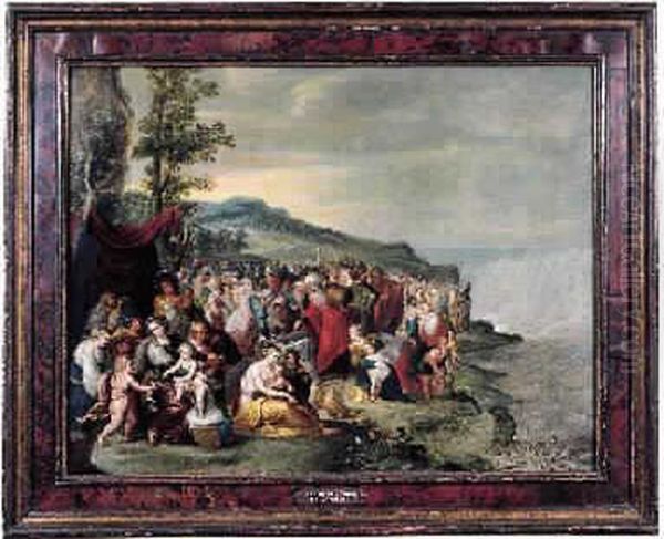 Le Passage De La Mer Rouge Oil Painting by Frans II Francken