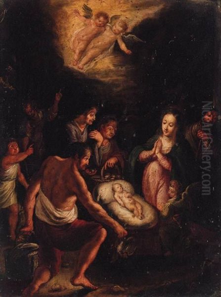 The Adoration Of The Shepherds Oil Painting by Frans II Francken