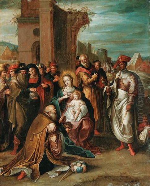 The Adoration Of The Magi Oil Painting by Frans II Francken