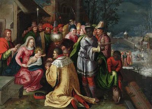 The Adoration Of The Magi Oil Painting by Frans II Francken