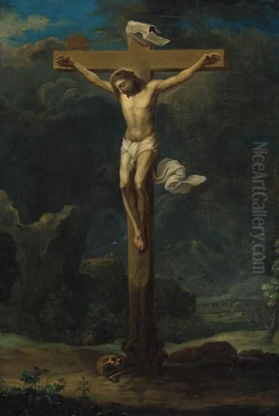 The Crucifixion Oil Painting by Frans II Francken