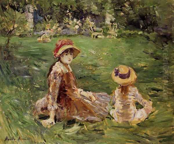 In The Garden At Maurecourt 1884 Oil Painting by Berthe Morisot