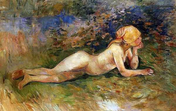 The Reclining Shepherdess Oil Painting by Berthe Morisot