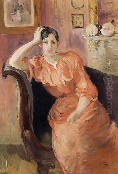 Portrait Of Jeanne Pontillon Oil Painting by Berthe Morisot