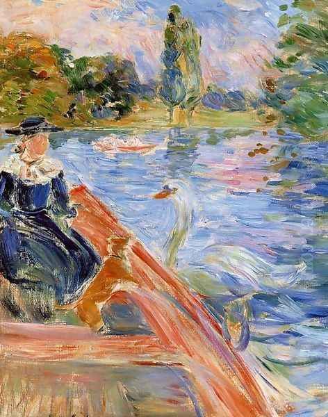 Boating On The Lake Oil Painting by Berthe Morisot